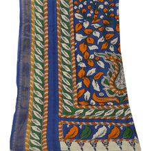 Load image into Gallery viewer, Sanskriti Vintage Dupatta Long Stole Cotton Blue Hijab Printed Wrap Veil
