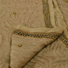 Load image into Gallery viewer, Vintage Dupatta Long Stole Cotton Brown Hijab Hand Beaded Woven Wrap Veil

