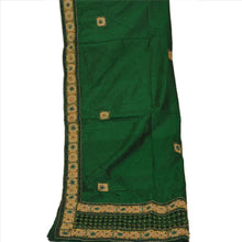Load image into Gallery viewer, Sanskriti Vintage Dupatta Long Stole Art Silk Green Wrap Veil Hand Beaded Hijab
