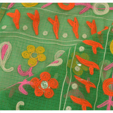 Load image into Gallery viewer, Vintage Dupatta Long Stole Cotton Green Hijab Hand Embroidered Kota Scarves

