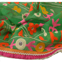 Load image into Gallery viewer, Vintage Dupatta Long Stole Cotton Green Hijab Hand Embroidered Kota Scarves
