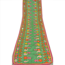 Load image into Gallery viewer, Vintage Dupatta Long Stole Cotton Green Hijab Hand Embroidered Kota Scarves
