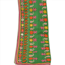 Load image into Gallery viewer, Vintage Dupatta Long Stole Cotton Green Hijab Hand Embroidered Kota Scarves
