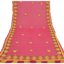 Load image into Gallery viewer, Sanskriti Vintage Dupatta Long Stole Chiffon Silk Pink Hand Beaded Wrap Hijab
