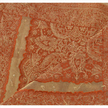 Load image into Gallery viewer, Vintage Dupatta Long Stole Art Silk Golden Hand Beaded Woven Wrap Hijab
