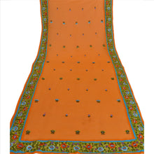 Load image into Gallery viewer, Sanskriti Vintage Dupatta Long Stole Georgette Orange Hijab Hand Beaded Scarves
