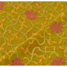 Load image into Gallery viewer, Vintage Dupatta Long Stole Georgette Green Hand Beaded Chikankari Wrap Hijab
