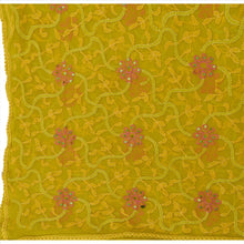Load image into Gallery viewer, Vintage Dupatta Long Stole Georgette Green Hand Beaded Chikankari Wrap Hijab
