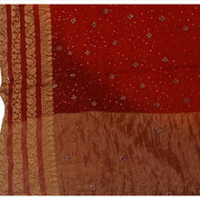 Load image into Gallery viewer, Vintage Dupatta Long Stole Cotton Red Wrap Veil Hand Beaded Woven Scarves
