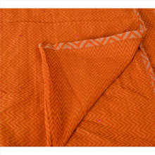 Load image into Gallery viewer, Sanskriti Vintage Dupatta Long Stole Pure Silk Orange Hand Embroidered Scarves
