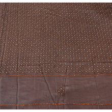 Load image into Gallery viewer, Vintage Dupatta Long Stole Georgette Brown Wrap Veil Hand Beaded Sequins Scarves

