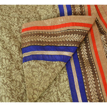 Load image into Gallery viewer, Sanskriti Vintage Dupatta Long Stole Art Silk Green Embroidered Wrap Veil

