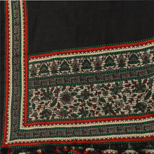 Load image into Gallery viewer, Sanskriti Vintage Dupatta Long Stole Art Silk Black Hijab Printed Shawl Scarves
