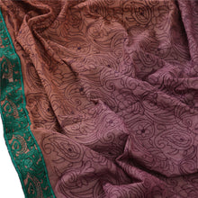 Load image into Gallery viewer, Vintage Dupatta Long Stole Art Silk Purple  Wrap Veil Embroidered Shawl Scarves

