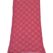 Load image into Gallery viewer, Vintage Dupatta Long Stole Georgette Pink Wrap Veil Hand Beaded Chikankari Shawl
