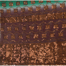 Load image into Gallery viewer, Dupatta Long Stole Georgette Brown Embroidered Sequins Scarves
