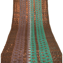 Load image into Gallery viewer, Dupatta Long Stole Georgette Brown Embroidered Sequins Scarves
