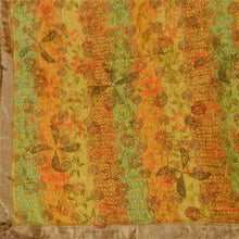 Load image into Gallery viewer, Vintage Dupatta Long Stole Cotton Yellow Hijab Embroidered Painted Wrap Shawl
