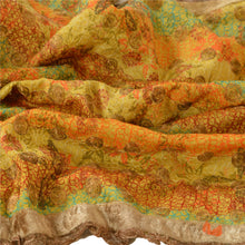 Load image into Gallery viewer, Vintage Dupatta Long Stole Cotton Yellow Hijab Embroidered Painted Wrap Shawl
