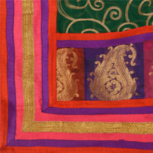 Load image into Gallery viewer, Sanskriti Vintage Dupatta Long Stole Art Silk Green Shawl Embroidered Scarves
