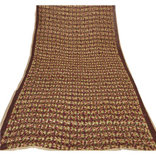Load image into Gallery viewer, Vintage Dupatta Long Stole OOAK Brown Embroidered Shawl Bagh Phulkari Hijab
