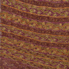 Load image into Gallery viewer, Vintage Dupatta Long Stole Georgette Purple Hijab Hand Beaded Wrap Shawl
