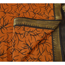 Load image into Gallery viewer, Sanskriti Vintage Dupatta Long Stole Cotton Orange Shawl Printed Wrap Scarves

