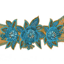 Load image into Gallery viewer, Sanskriti Vintage Dupatta Long Stole Georgette Cream Shawl Hand Beaded Scarves
