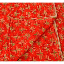 Load image into Gallery viewer, Vintage Dupatta Long Stole OOAK Red Embroidered Hijab Bagh Phulkari Shawl
