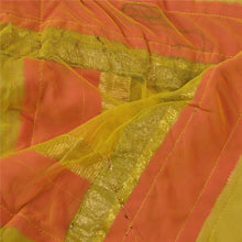 Load image into Gallery viewer, Sanskriti Vintage Dupatta Long Stole Net Mesh Yellow Veil Embroidered Scarves
