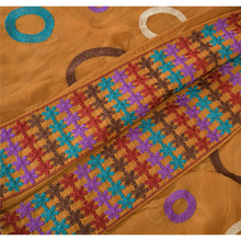 Load image into Gallery viewer, Vintage Dupatta Long Stole Georgette Brown Shawl Embroidered Wrap Scarves
