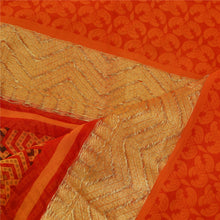 Load image into Gallery viewer, Sansriti Dupatta Vintage Long Stole 100% Pure Georgette Silk Orange Printed Veil
