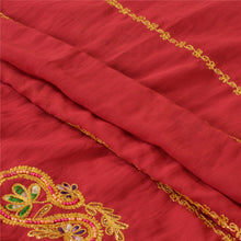 Load image into Gallery viewer, Sanskriti Vintage Dupatta Long Stole Georgette Pink Scarves Hand Beaded Veil
