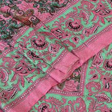 Load image into Gallery viewer, Sanskriti Vintage Dupatta Long Stole Cotton Pink Shawl Printed Wrap Scarves
