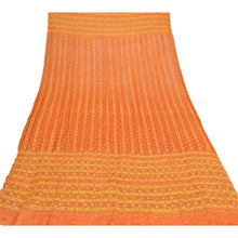 Load image into Gallery viewer, Vintage Dupatta Long Stole Georgette Orange Shawl Hand Embroidered Kantha Hijab
