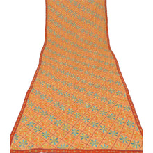 Load image into Gallery viewer, Sanskriti Vintage Dupatta Long Stole Georgette Peach Shawl Embroidered Scarves
