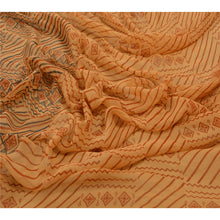 Load image into Gallery viewer, Sanskriti Vintage Dupatta Long Stole Georgette Cream Shawl Printed Wrap Scarves
