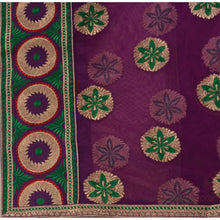 Load image into Gallery viewer, Sanskriti Vintage Dupatta Long Stole Net Mesh Purple Veil Embroidered Scarves
