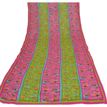 Load image into Gallery viewer, Sanskriti Vintage Dupatta Long Stole Georgette Green Shawl Embroidered Scarves
