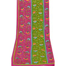 Load image into Gallery viewer, Sanskriti Vintage Dupatta Long Stole Georgette Green Shawl Embroidered Scarves
