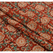 Load image into Gallery viewer, Vintage Dupatta Long Stole Pure Cotton Dark Red Block Shawl Printed Kalamkari
