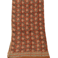 Load image into Gallery viewer, Vintage Dupatta Long Stole Pure Cotton Dark Red Block Shawl Printed Kalamkari
