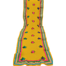 Load image into Gallery viewer, Sanskriti Vintage Dupatta Long Stole Georgette Yellow Shawl Hand Beaded Scarves
