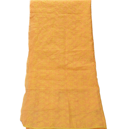 Sanskriti Vintage Dupatta Long Stole Cotton Peach Veil Embroidered Kota Wrap Shawl