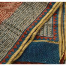 Load image into Gallery viewer, Sanskriti Vintage Dupatta Long Stole Pure Chanderi Silk Orange Printed Scarves
