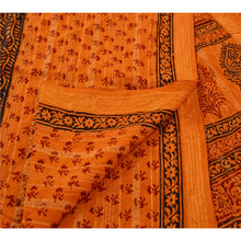 Load image into Gallery viewer, Sanskriti Vintage Dupatta Long Stole Cotton Orange Wrap Shawl Printed Scarves
