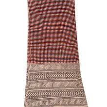 Load image into Gallery viewer, Sanskriti Vintage Dupatta Long Stole Cotton Dark Red Hijab Printed Scarves
