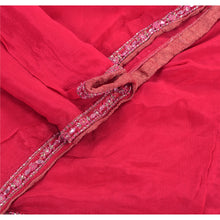 Load image into Gallery viewer, Sanskriti Vintage Dupatta Long Stole Pure Silk Pink Hand Beaded Wrap Veil
