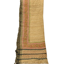 Load image into Gallery viewer, Vintage Dupatta Long Stole Handloom Cream Hijab Woven Wrap Scarves
