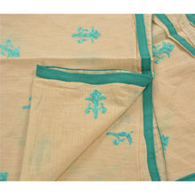 Load image into Gallery viewer, Dupatta Long Stole Cotton Cream Hand Embroidered Ari Work Veil
